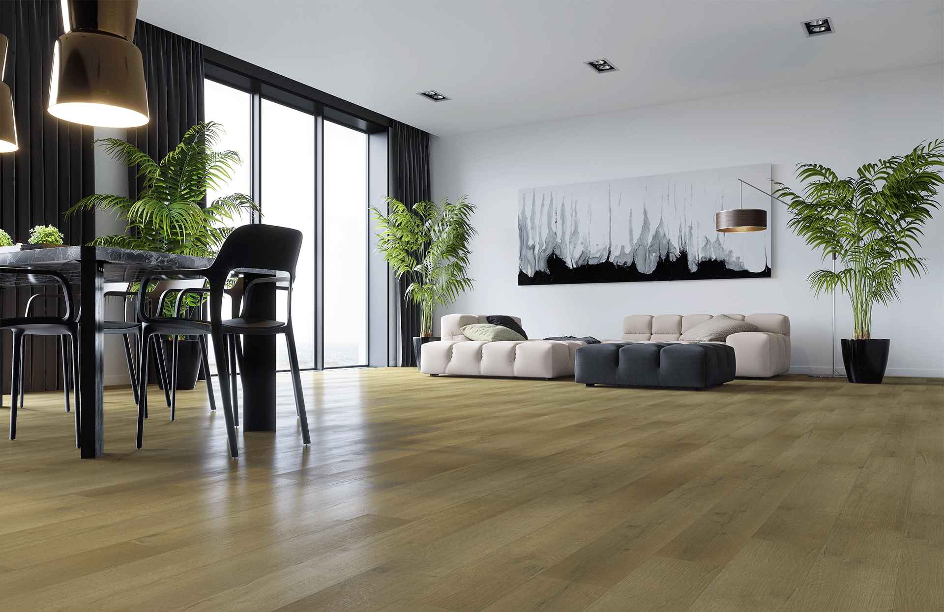 Кварцевый ламинат Home Expert Дуб Янтарный пляж 1201/0-002